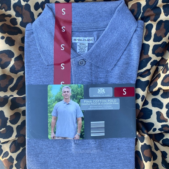 Other - Royal Class Men's Pima Cotton/Viscose Polo Non-Roll Callar ~ Size: Small